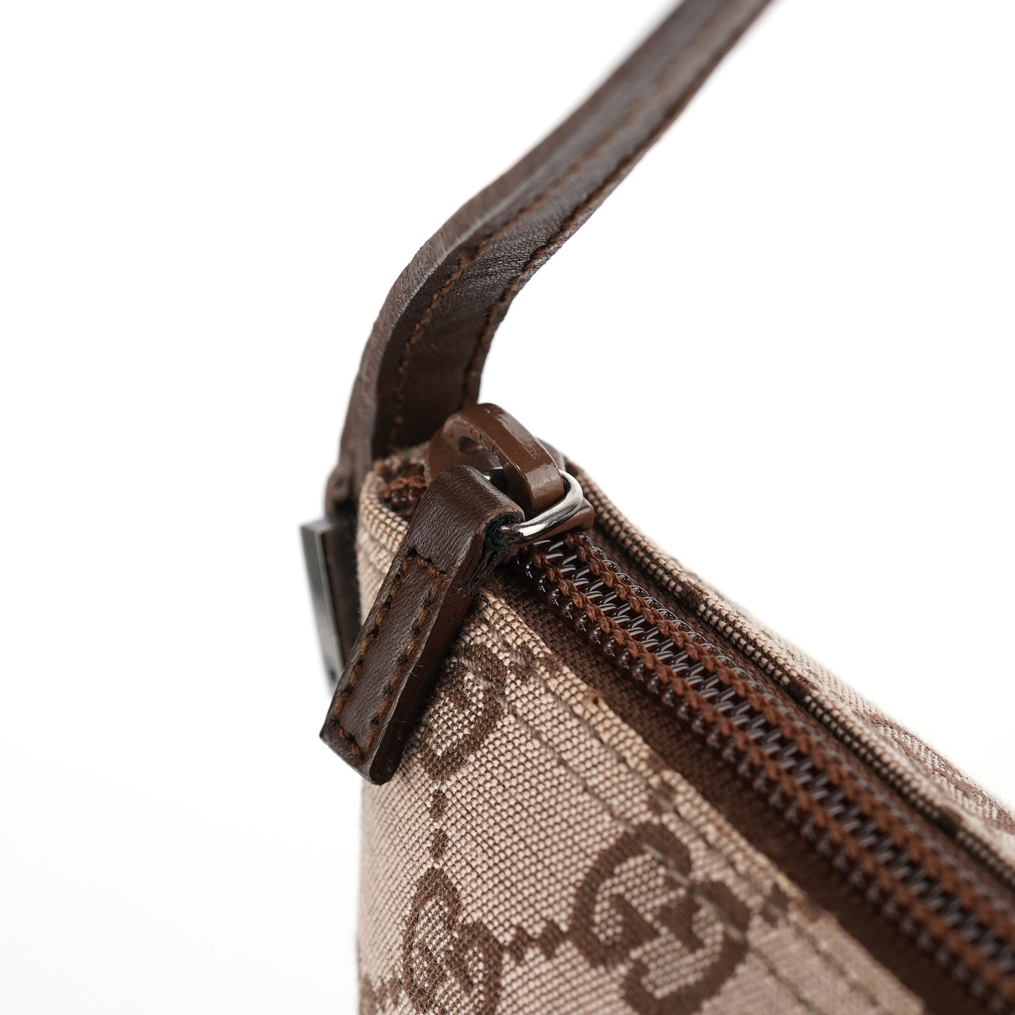 Gucci 07198 GG Boat Pochette en toile GG beige et marron