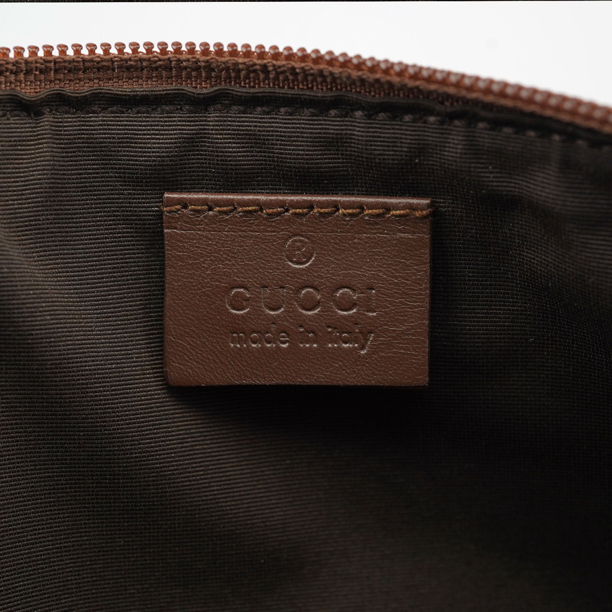 Gucci 07198 GG Boat Pochette en toile GG beige et marron