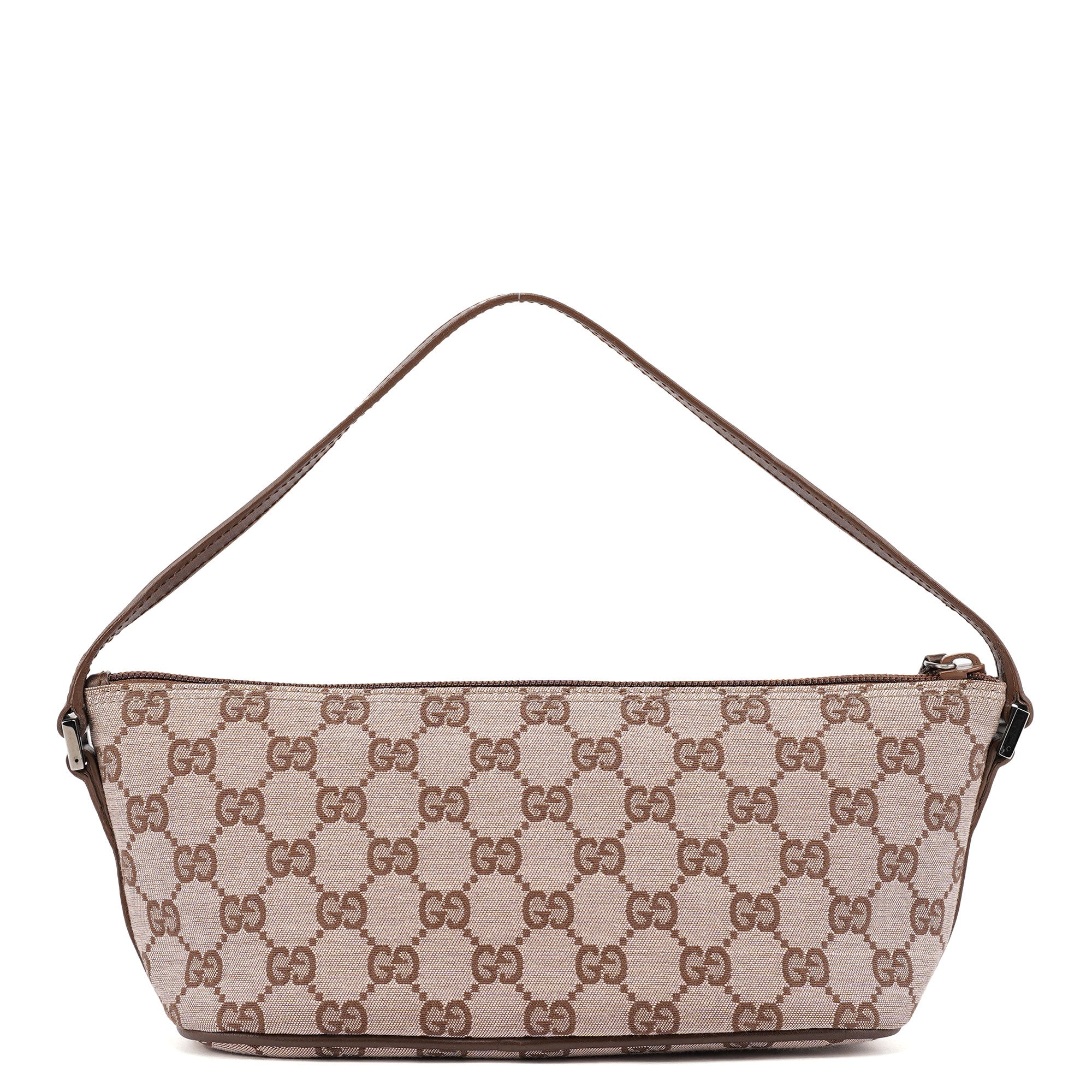 Gucci 07198 GG Boat Pochette en toile GG beige et marron