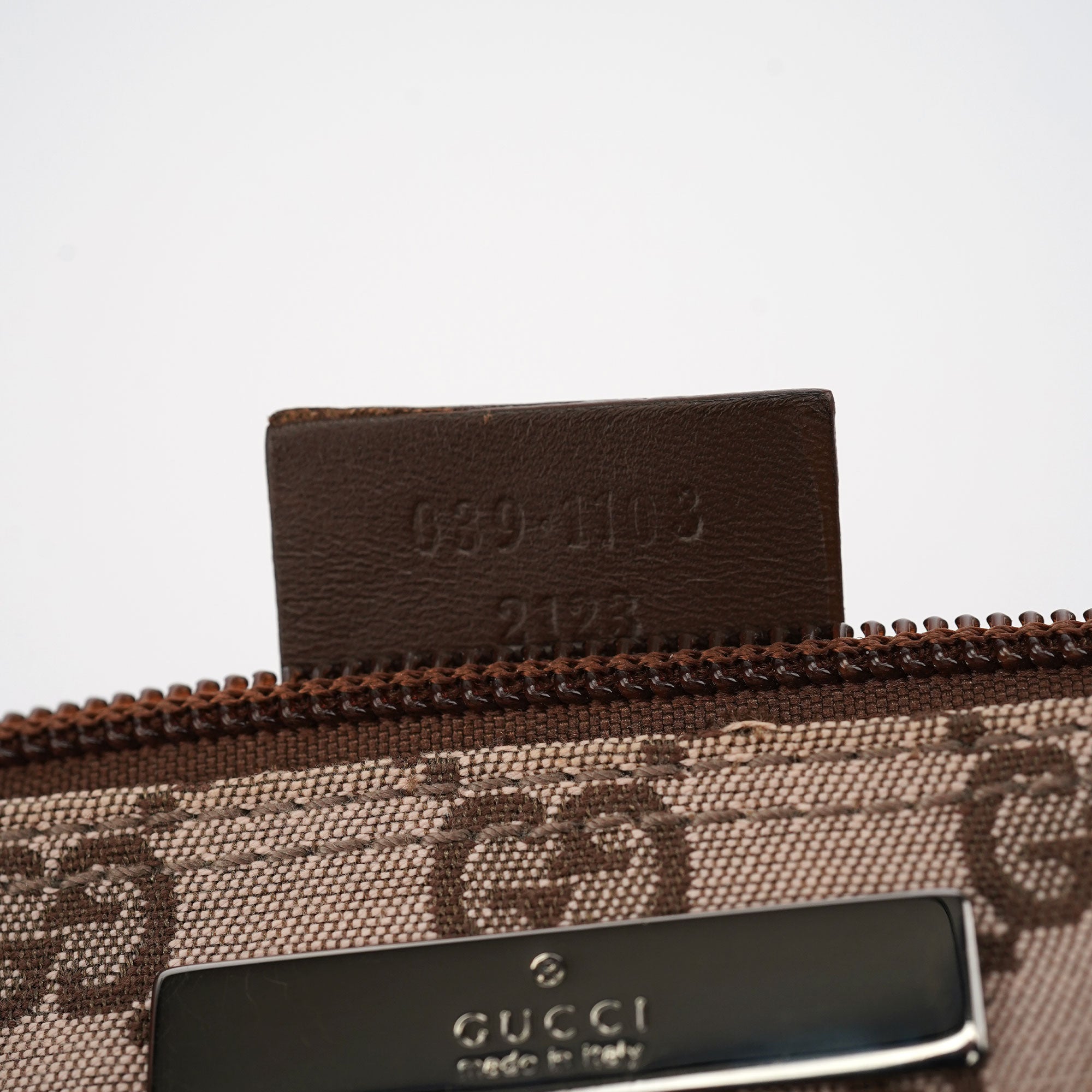 Gucci 07198 GG Boat Pochette en toile GG beige et marron