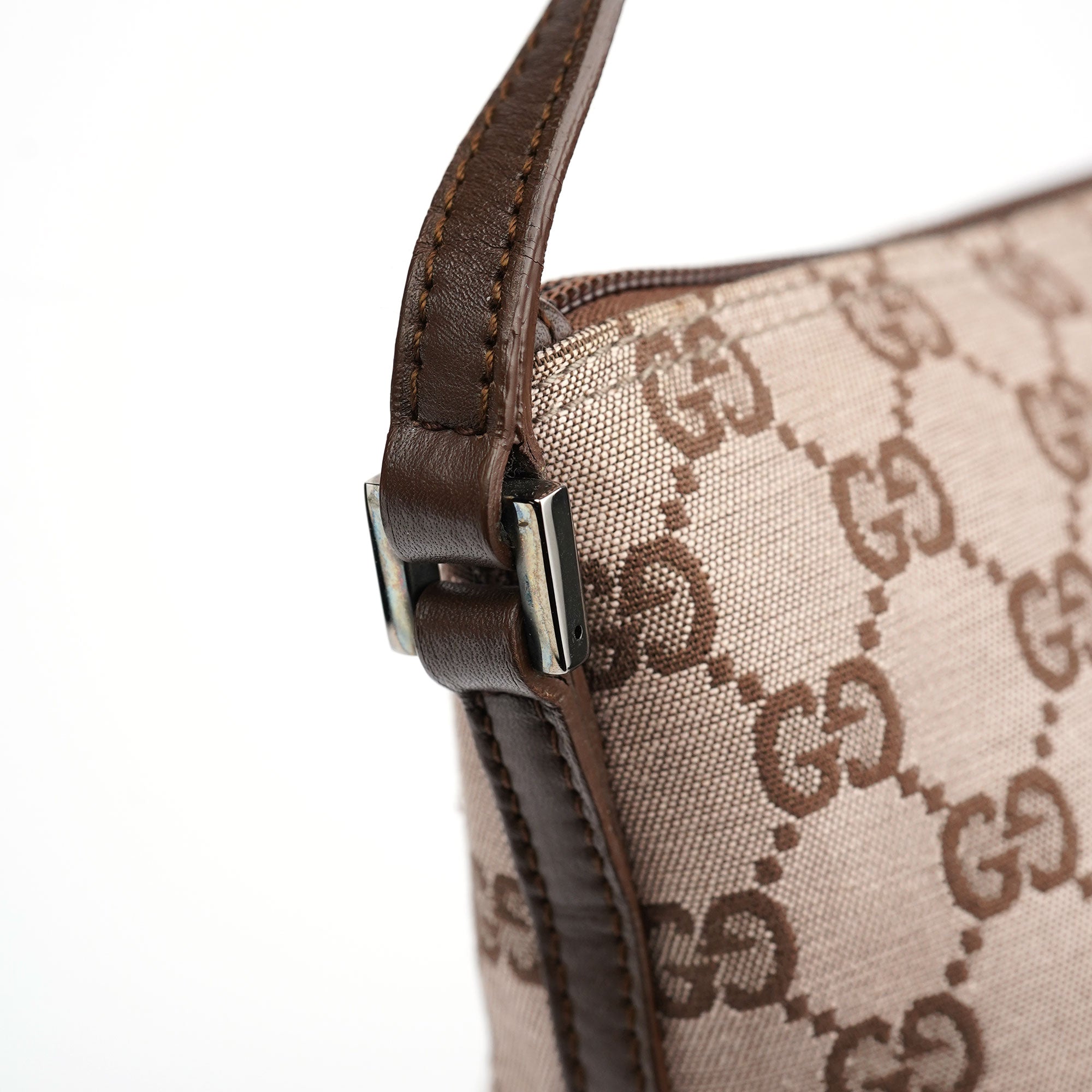 Gucci 07198 GG Boat Pochette en toile GG beige et marron