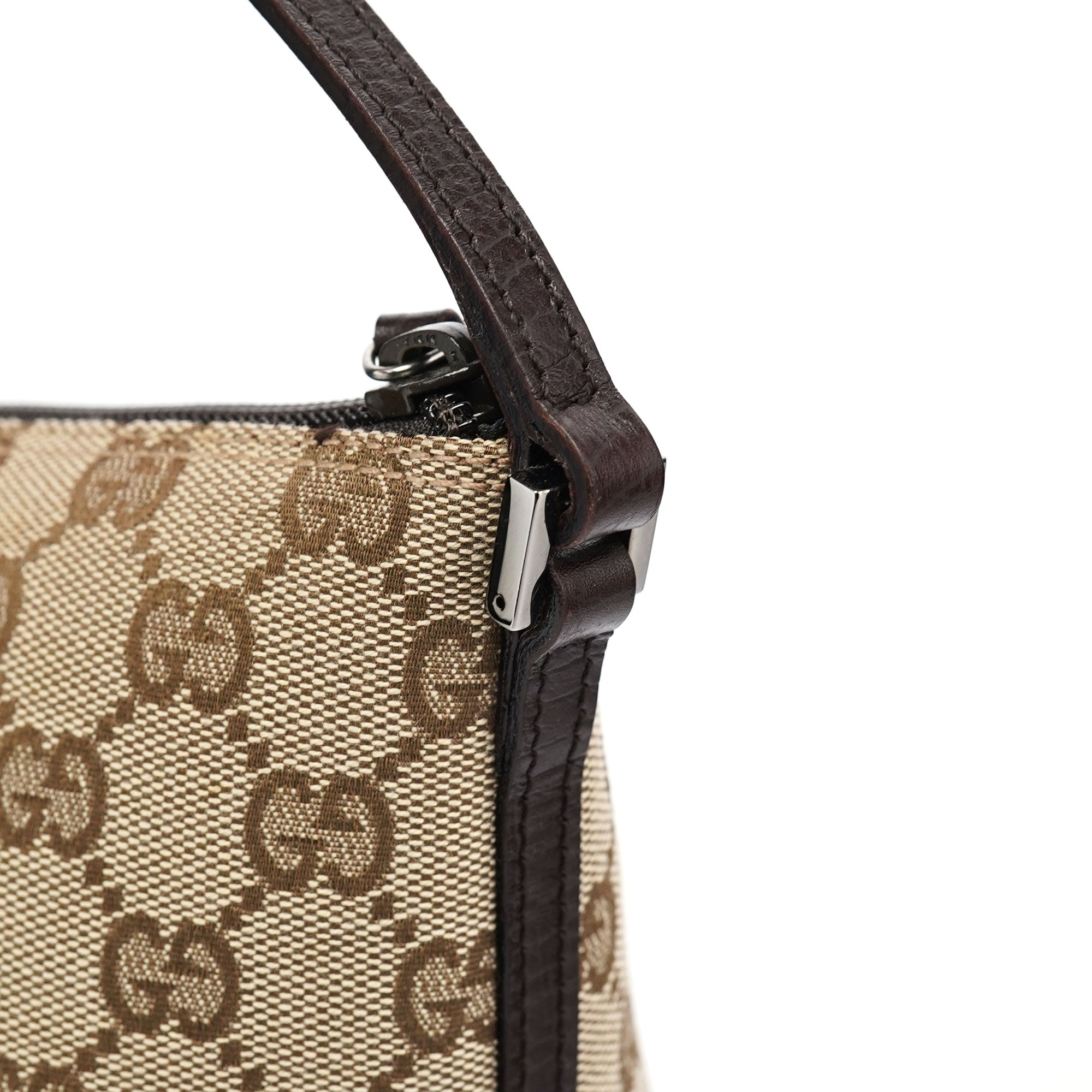 Gucci 07198 GG Boat Pochette en toile GG beige et marron