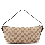 Gucci 07198 GG Boat Pochette in tela beige e marrone