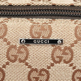 Gucci 07198 GG Boat Pochette in tela beige e marrone