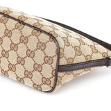 Gucci 07198 GG Boat Pochette in tela beige e marrone