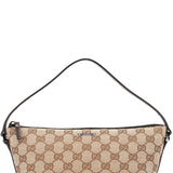 Gucci 07198 GG Boat Pochette in tela beige e marrone