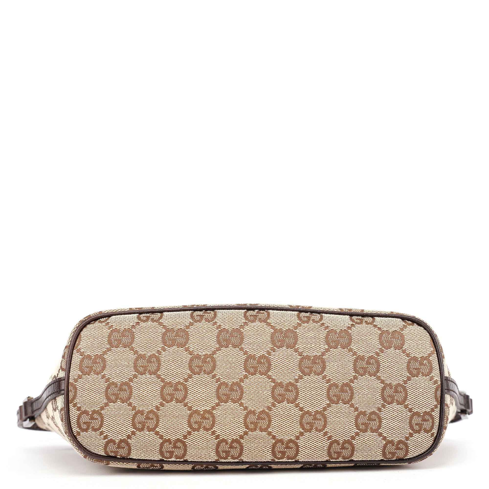 Gucci 07198 GG Boat Pochette in tela beige e marrone