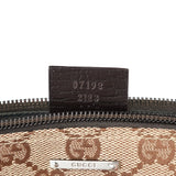 Gucci 07198 GG Boat Pochette in tela beige e marrone