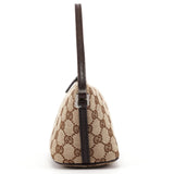 Gucci 07198 GG Boat Pochette in tela beige e marrone