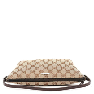 Gucci 07198 Beige Brown GG Boat Pochette
