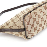 Gucci 07198 GG Boat Pochette in tela beige e marrone