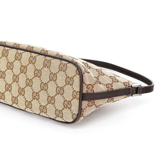 Gucci 07198 Beige Brown GG Boat Pochette