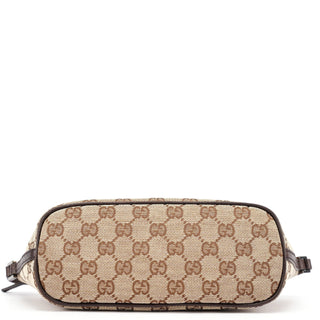 Gucci 07198 Beige Brown GG Boat Pochette