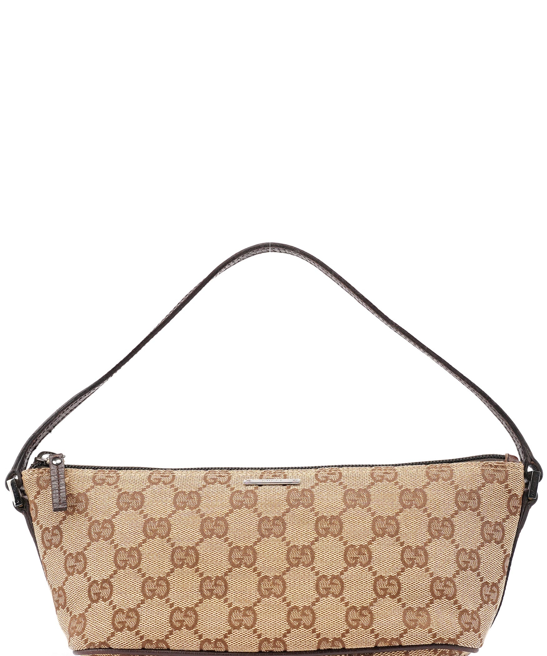 Gucci 07198 GG Boat Pochette en toile GG beige et marron