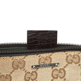 Gucci 07198 Beige Brown GG Boat Pochette