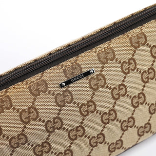 Gucci 07198 Beige Brown GG Boat Pochette