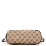 Gucci 07198 Beige Brown GG Boat Pochette