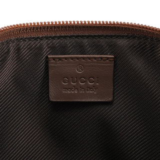 Gucci 07198 Beige Brown GG Boat Pochette
