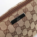 Gucci 07198 Beige Brown GG Boat Pochette