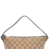 Gucci 07198 Beige Brown GG Boat Pochette