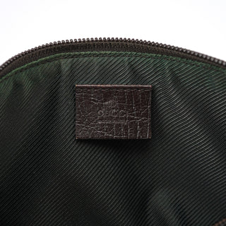 Gucci 07198 Beige Brown GG Boat Pochette