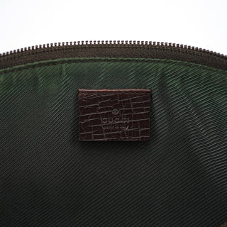 Gucci 07198 Beige Brown GG Boat Pochette