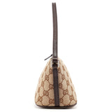 Gucci 07198 Beige Brown GG Boat Pochette