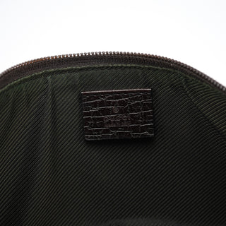 Gucci 07198 Beige Brown GG Boat Pochette