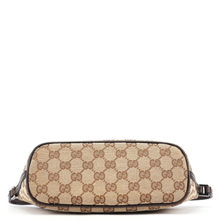Gucci 07198 Beige Brown GG Boat Pochette
