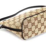 Gucci 07198 Beige Brown GG Boat Pochette