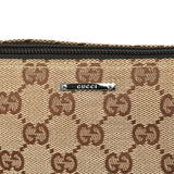 Gucci 07198 Beige Brown GG Boat Pochette