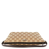 Gucci 07198 Beige Brown GG Boat Pochette