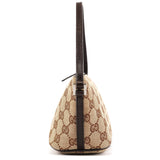 Gucci 07198 Beige Brown GG Boat Pochette