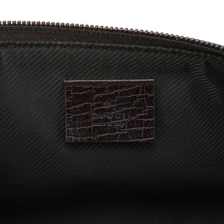 Gucci 07198 Beige Brown GG Boat Pochette