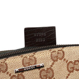 Gucci 07198 Beige Brown GG Boat Pochette