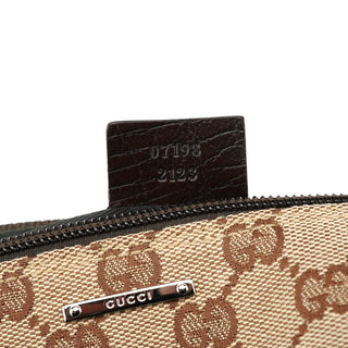 Gucci 07198 Beige Brown GG Boat Pochette