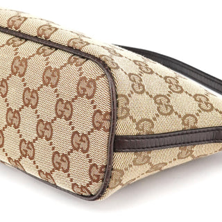 Gucci 07198 Beige Brown GG Boat Pochette