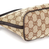 Gucci 07198 Beige Brown GG Boat Pochette