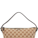 Gucci 07198 Beige Brown GG Boat Pochette