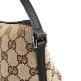 Gucci 07198 Beige Brown GG Boat Pochette