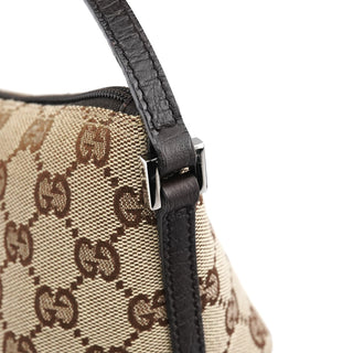 Gucci 07198 Beige Brown GG Boat Pochette