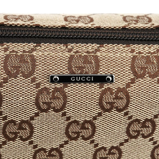 Gucci 07198 Beige Brown GG Boat Pochette