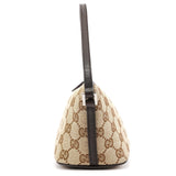 Gucci 07198 Beige Brown GG Boat Pochette