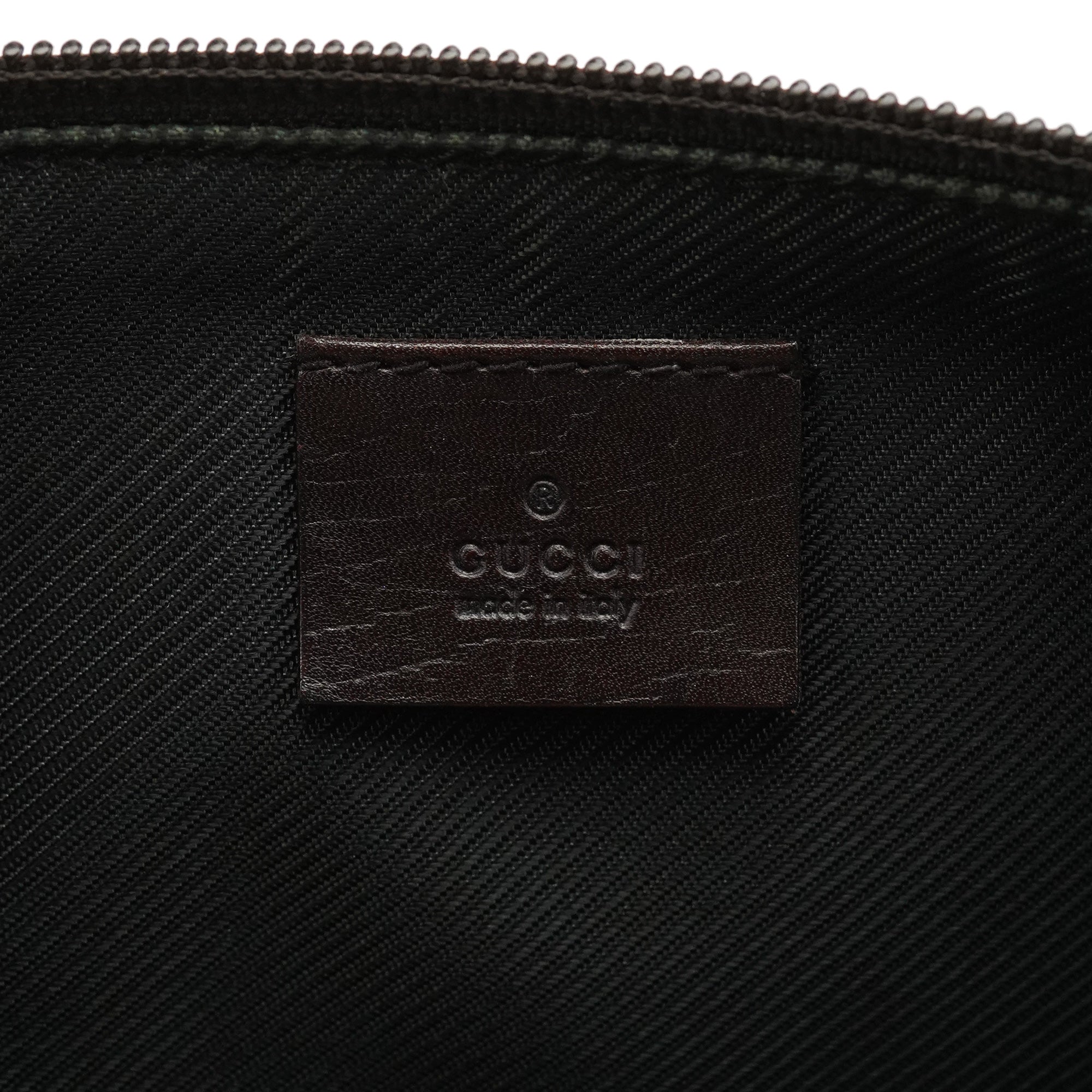 Gucci 07198 Beige Brown GG Boat Pochette