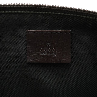 Gucci 07198 Beige Brown GG Boat Pochette