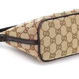 Gucci 07198 Beige Brown GG Boat Pochette