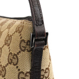 Gucci 07198 Beige Brown GG Boat Pochette