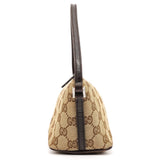 Gucci 07198 Beige Brown GG Boat Pochette