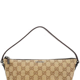 Gucci 07198 Beige Brown GG Boat Pochette