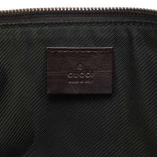 Gucci 07198 Beige Brown GG Boat Pochette